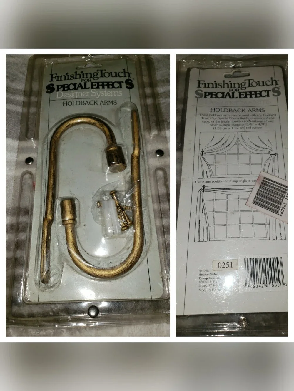 Gold Holdback Arms - Pair